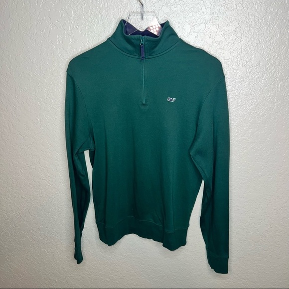 BNWOT Army Green Vineyard Vines Half Zip Jacket - Picture 2 of 10